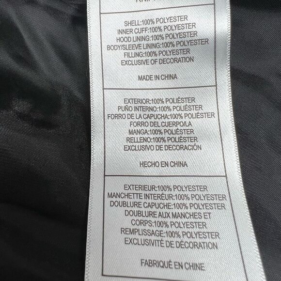 Diesel Kids Down Parka Jacket Size 5/6 Black Hooded Full zip - Picture 11 of 11